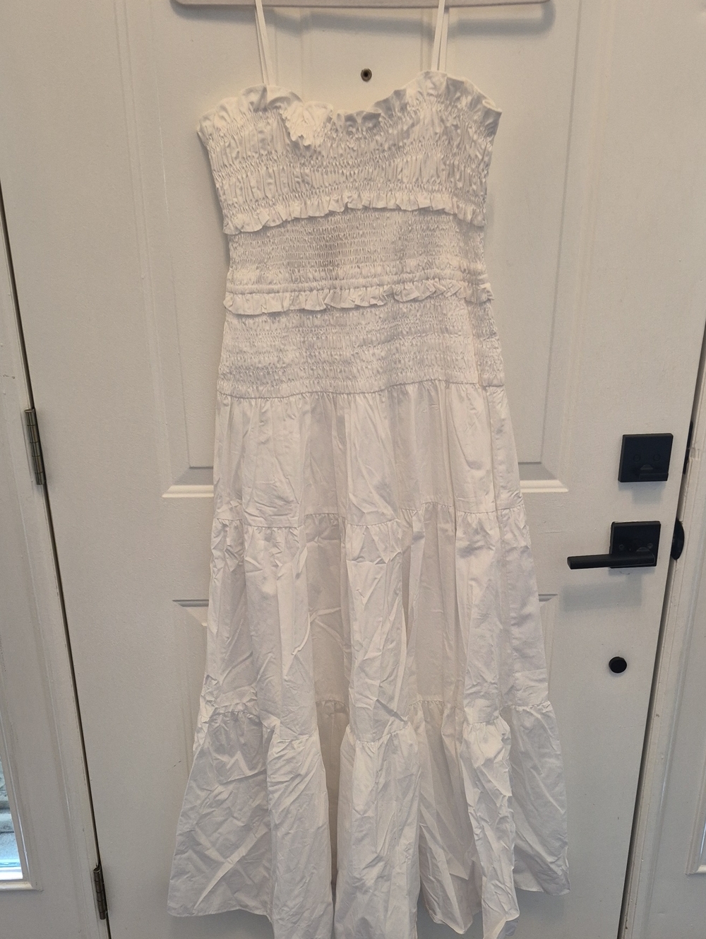Michael Kors White Smocked Maxi Dress
